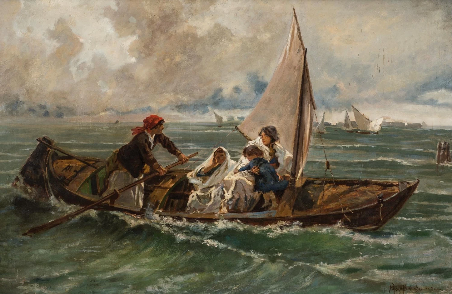 Traversata in laguna [1885] - Galleria d’Arte Moderna, Milano